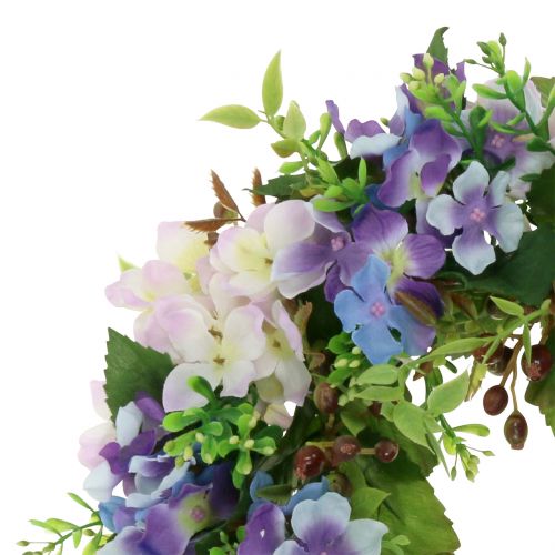 Article Couronne Hortensia/Baies Violet Ø30cm