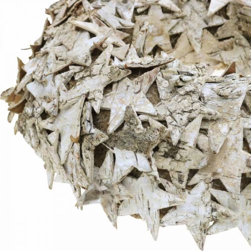 Floristik24 Décoration guirlande étoiles écorce de bouleau décoration de table avènement bouleau Ø25cm