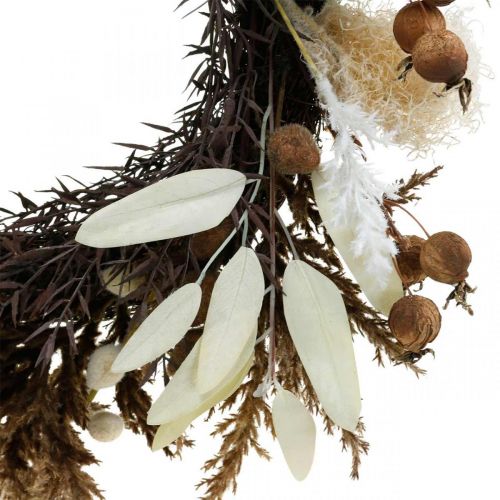 Article Guirlande décorative gazon artificiel sec et fruits porte couronne Ø50cm