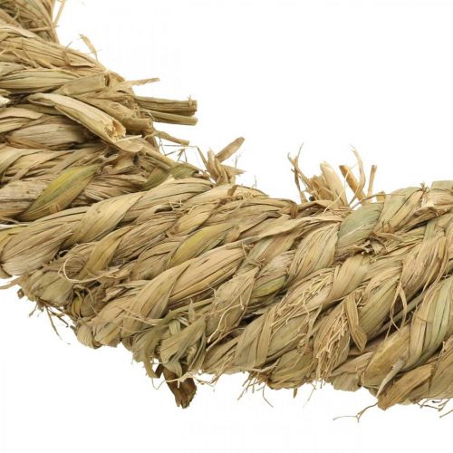 Floristik24 Couronne de paille tressée Ø37cm décoration paille rustique naturelle