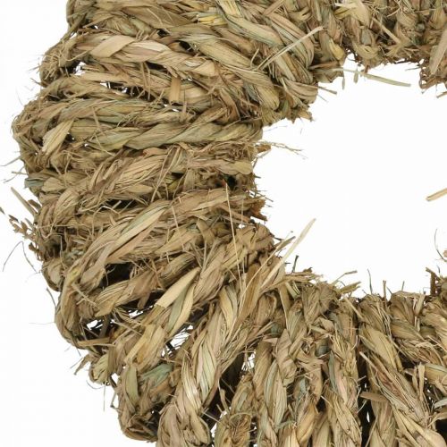 Floristik24 Couronne de paille tressée Ø35cm couronne décorative rustique nature