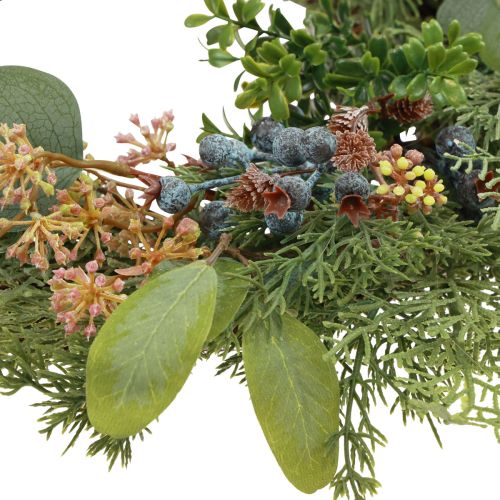 Floristik24 Couronne de porte couronne de Noël baies de conifères artificielles Ø60cm
