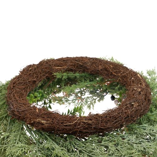 Article Couronne de porte couronne de Noël baies de conifères artificielles Ø60cm