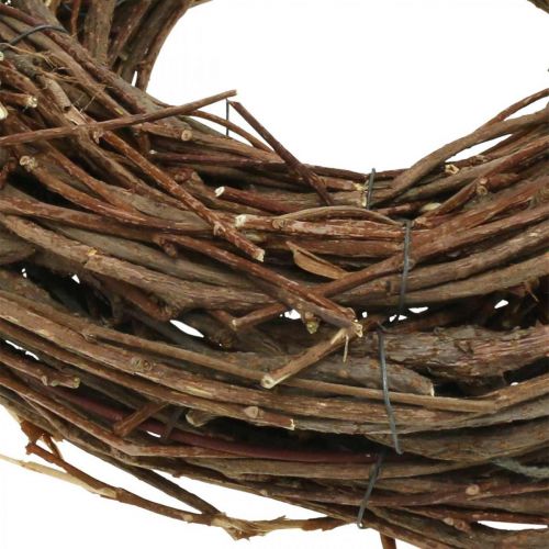 Floristik24 Déco Couronne Vigne Ø25cm Marron Naturel couronne de brindilles décoration de table