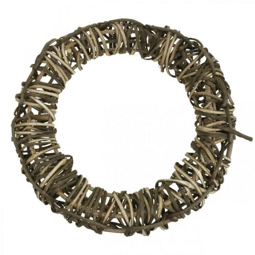 Floristik24 Couronne de vigne grande couronne décorative Ø50cm en pampres de vigne porte couronne bois