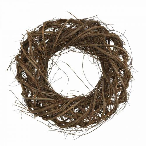 Floristik24 Couronne décorative Ø30cm branches et pampres Branches d&#39;orme tressées nature