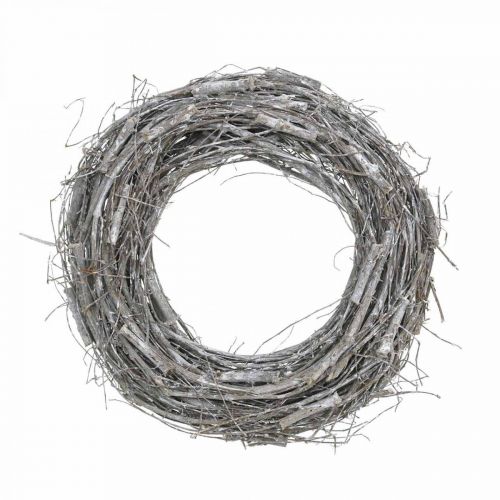 Déco couronne blanche Ø40cm orme, vigne déco printemps couronne naturelle
