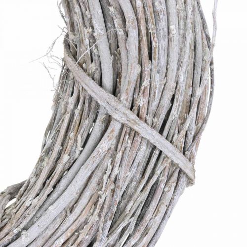 Floristik24 Guirlande déco blanchie à la chaux Ø35cm Shabby Chic guirlande de porte décoration de table