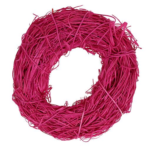 Floristik24 Couronne en rotin Ø 20 cm fuchsia 1 p.