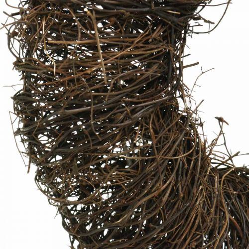 Couronne de Vigne Brun Foncé Couronne décorative naturelle en vigne Ø25cm
