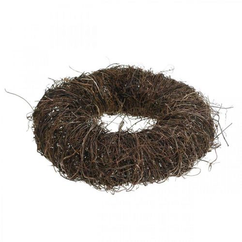 Article Couronne de vigne marron foncé Couronne décorative naturelle en vigne Ø25cm