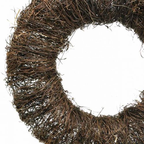 Couronne de vigne Grande couronne marron faite de pampres de vigne Couronne naturelle en bois Ø45cm