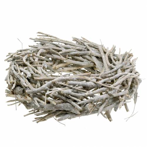 Floristik24 Guirlande décorative de branches lavées blanc Ø50cm