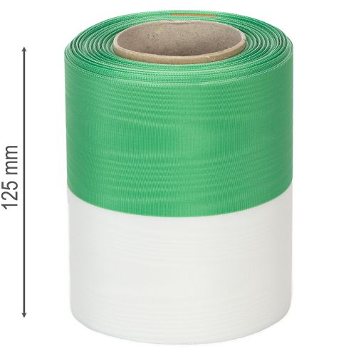 Article Ruban moiré pour couronne, 125 mm x 25 m, vert et blanc, ruban tissé en taffetas, ruban national, ruban décoratif