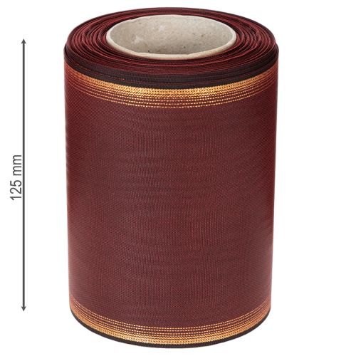 Ruban couronne Bordeaux Moiré ruban décoratif 125 mm | Floristik24.be