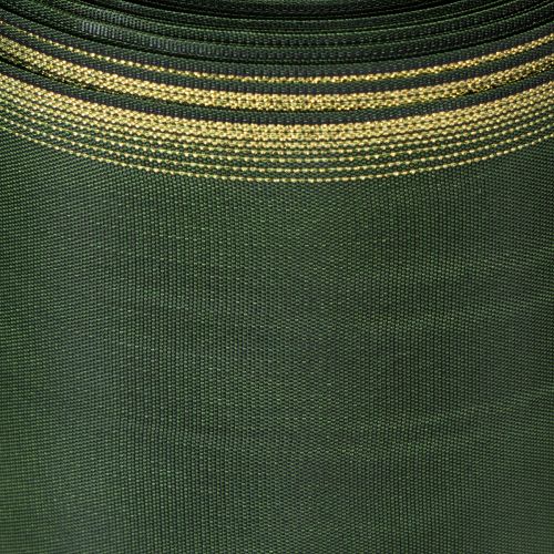 Article Ruban moiré pour couronne, 150 mm, vert foncé bordé de perles dorées, tissage taffetas, rouleau de 25 m pour la décoration et le design