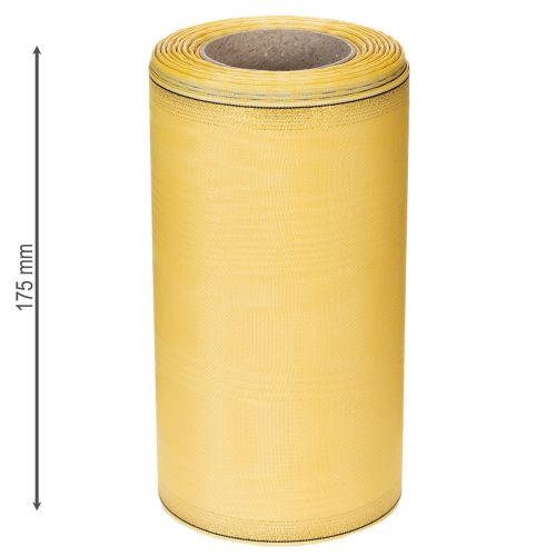 Article Ruban moiré jaune pour couronne, 175 mm, 25 m