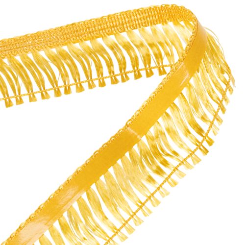 Ruban à pompons et franges dorées autocollantes pour couronne, 40 mm x 25 m | Floristik24.be