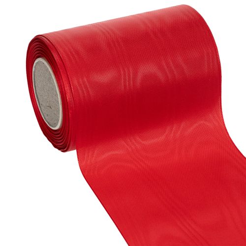 Floristik24 Ruban rouge pour couronne 125 mm x 25 m - Ruban pour compositions florales funéraires, lettrage et décoration
