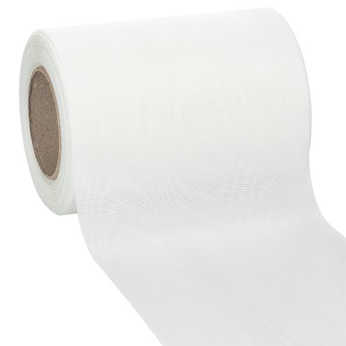 Ruban blanc pour couronne, 125 mm, 25 m, ruban décoratif pour cérémonie funéraire et décoration de tombe acheter | Floristik24.be