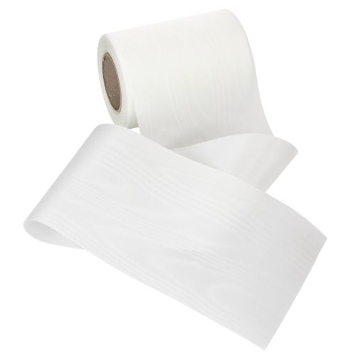Ruban blanc pour couronne, 125 mm, 25 m, ruban décoratif pour cérémonie funéraire et décoration de tombe | Floristik24.be