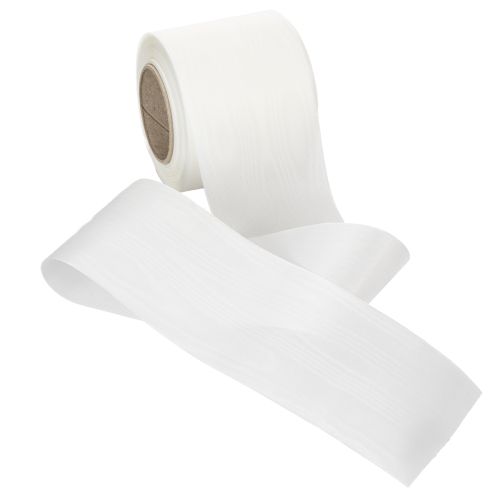 Article Ruban blanc pour couronne, de haute qualité, 75 mm x 25 m - ruban décoratif pour l'art floral et les services funéraires, idéal pour l'impression.