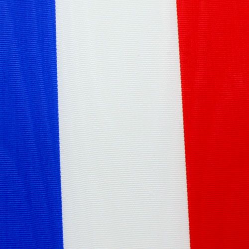 Floristik24 Rubans de couronne Moiré bleu-blanc-rouge 100 mm