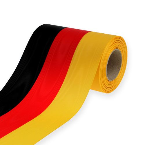 Floristik24 Rubans de couronne Moiré noir-rouge-or 150 mm