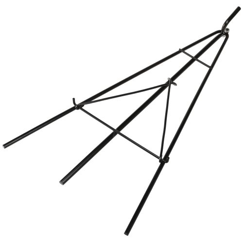Article Porte-couronne sur pied avec crochet chevalet en métal noir H56cm