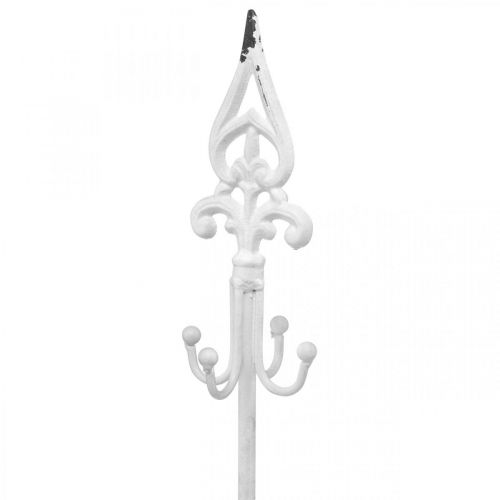 Article Porte-couronne Shabby Chic Blanc Support de couronne Métal 4 crochets H76cm