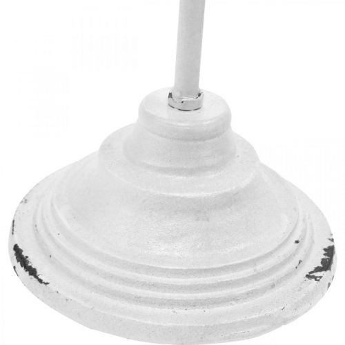 Article Porte-couronne Shabby Chic Blanc Support de couronne Métal 4 crochets H76cm