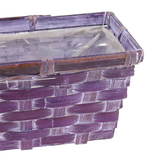 Article Panier à chips carré violet/blanc/rose 6 pcs