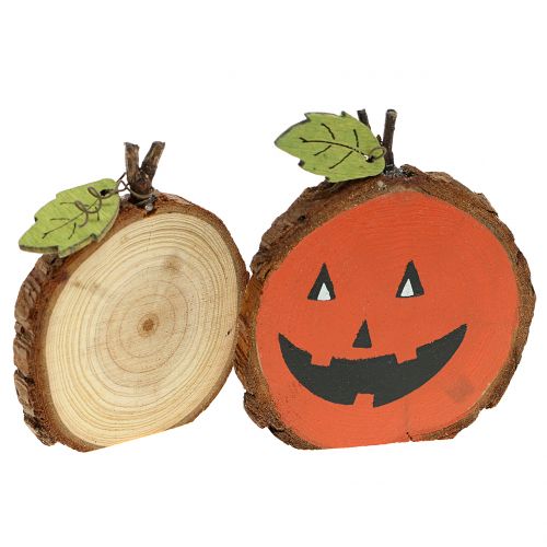 Lot de potirons en bois 6 cm 12 p.