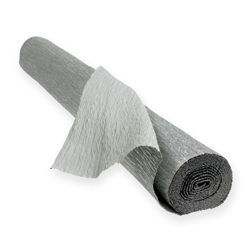 Papier crêpe fleuriste argent 50x250cm
