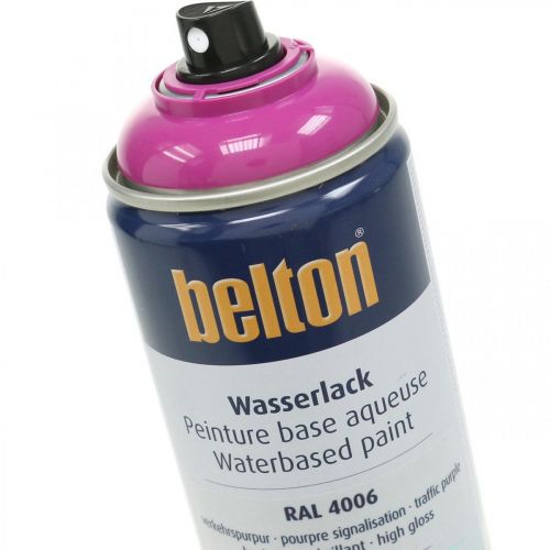 Article Peinture à l&#39;eau sans peinture Belton rose trafic violet haute brillance spray 400ml