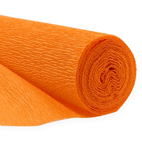 Floristik24 Papier crêpe fleuriste Orange 50x250cm
