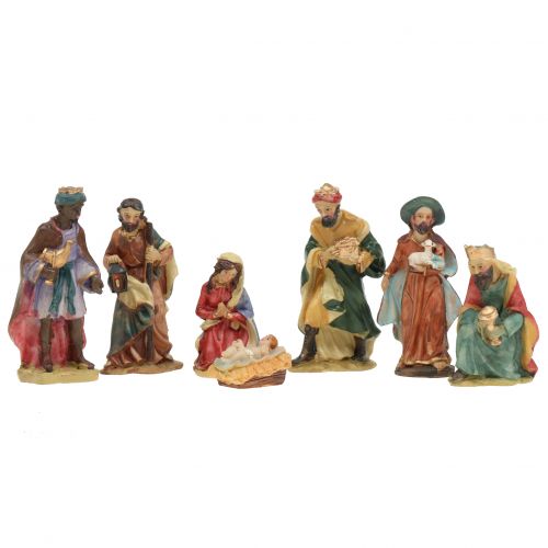 Floristik24 Figurines de la Nativité peintes à la main 2cm - 9cm 7pcs