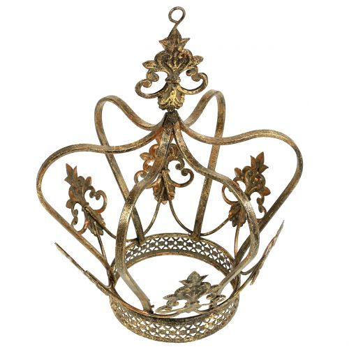 Floristik24 Couronne or antique Ø17,5cm H22,5cm