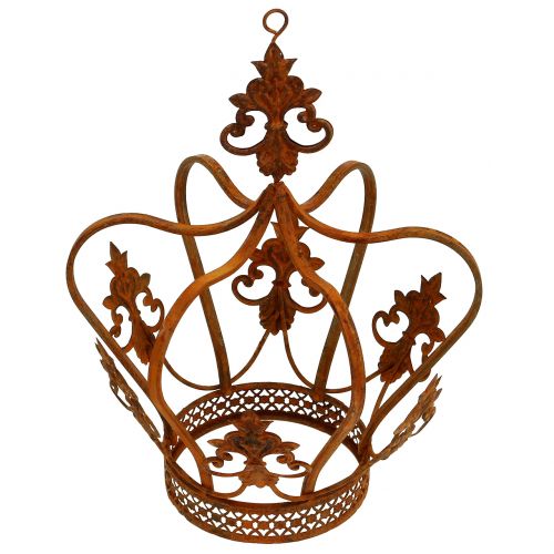Floristik24 Couronne rouillée Ø 17,5 cm H. 22,5 cm