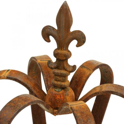 Floristik24 Couronne décorative vintage décoration métal patiné Ø20cm H28cm
