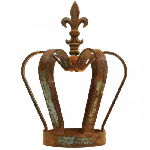 Floristik24 Couronne décorative vintage décoration métal patiné Ø20cm H28cm