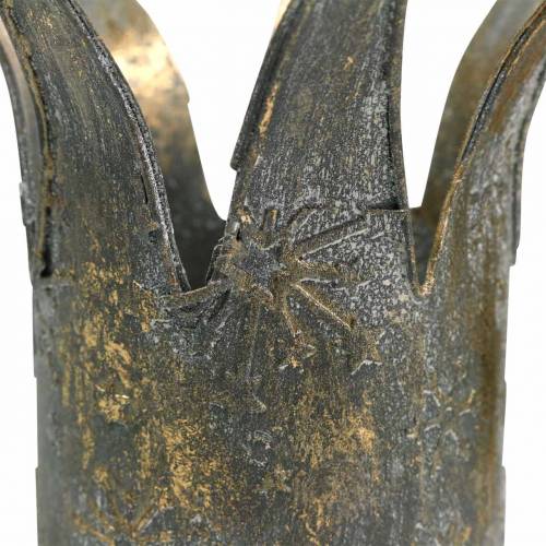 Floristik24 Couronne métal doré aspect antique Ø13.5/17.5cm lot de 2
