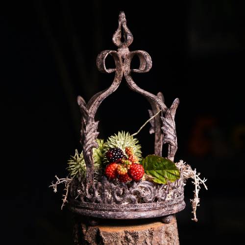 Floristik24 Plateau couronne antique Ø18cm H28cm