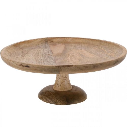 Floristik24 Plateau bois, plateau déco, assiette déco ronde Ø30cm H12cm