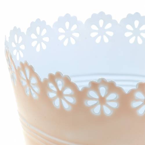 Floristik24 Pot de fleur ornement de fleur rose Ø12,5cm H13,5cm