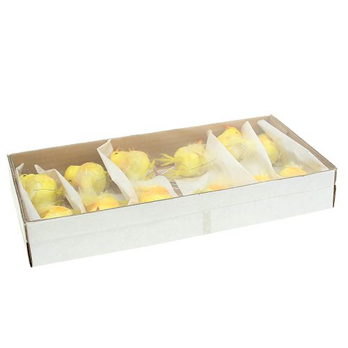 Floristik24 Poussin sur fil jaune 5.5cm 12pcs