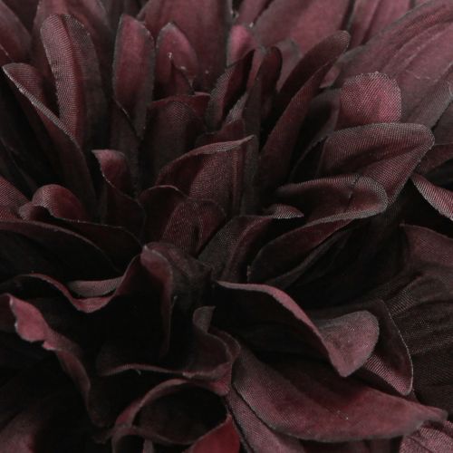 Article Dahlia artificiel à grandes fleurs bordeaux L58cm