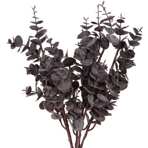 Article Branches Décoratives d&#39;Eucalyptus Artificiel Eucalyptus Violet 38cm 3pcs
