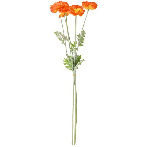 Article Coquelicots artificiels Fleurs d'été Orange Ø7cm L78cm 3pcs