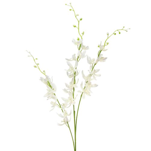 Floristik24 Branche d&#39;orchidée artificielle Fleurs blanches crème L90cm 2pcs